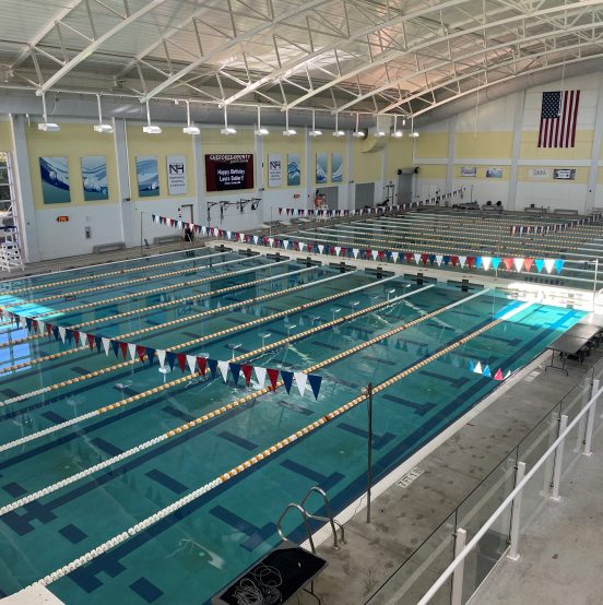 Inside the Aquatic Center