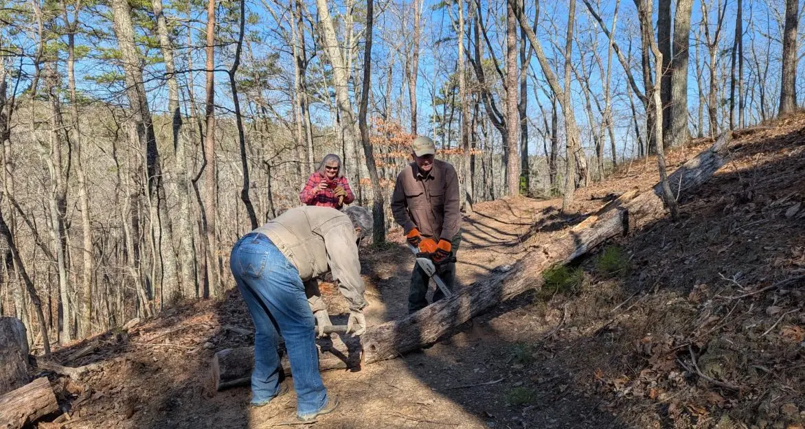Workers in the park